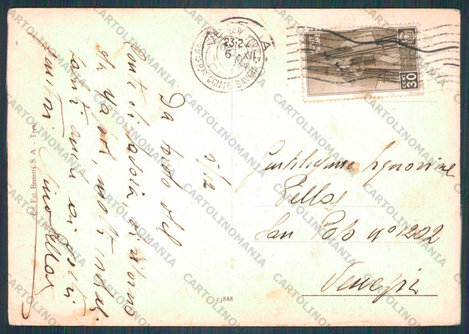Napoli Città Maschio Angioino MACCHIE PIEGHINE FG cartolina VK2421 – retro