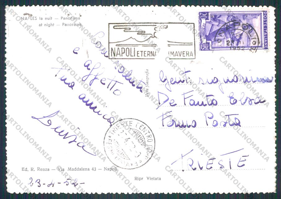 Napoli Città Foto FG cartolina VK2426 – retro