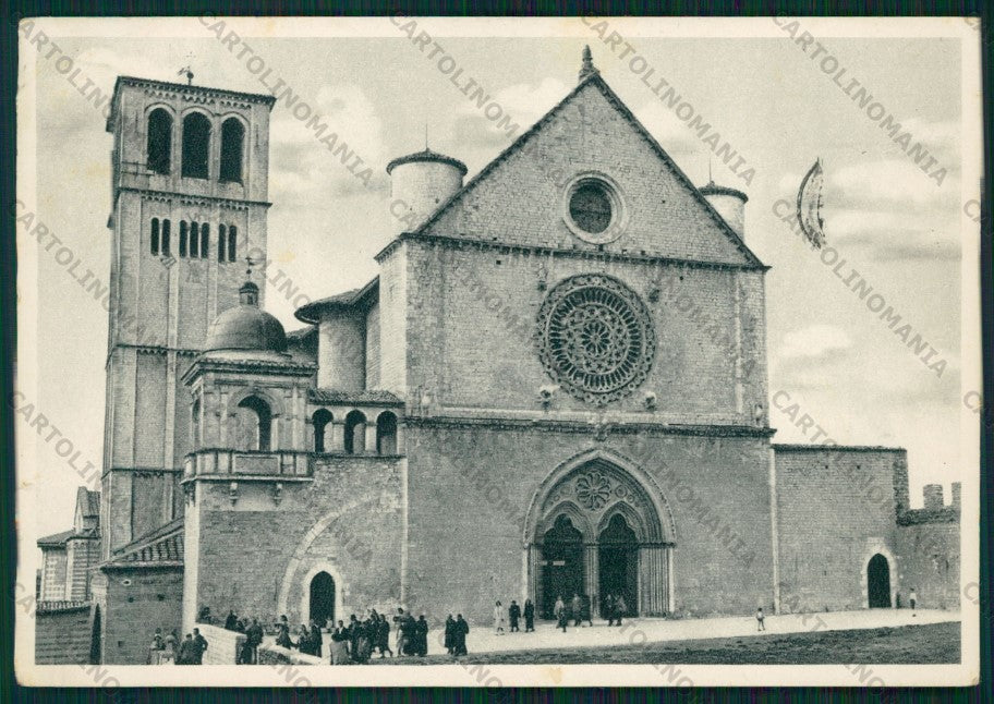 Perugia Assisi Basilica San Francesco PIEGA FG cartolina VK2431 – fronte