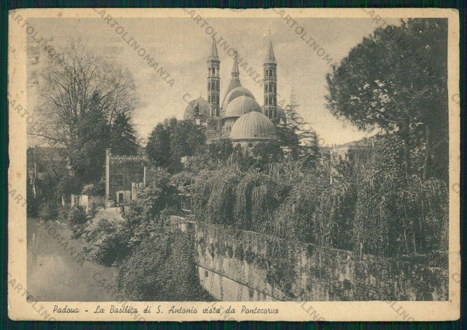Padova Città Basilica Sant'Antonio PIEGHE FG cartolina VK2468 – fronte