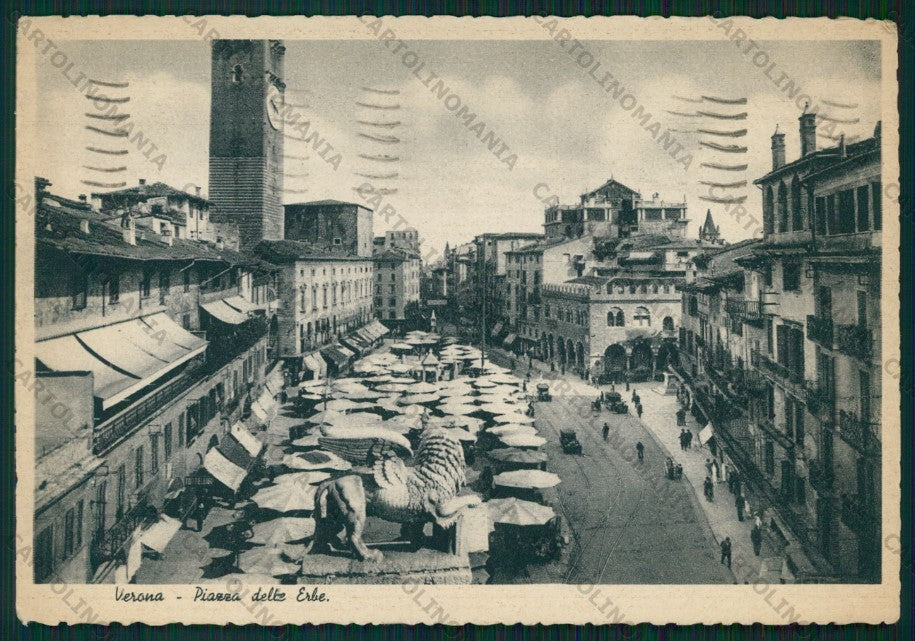 Verona Città Piazza Erbe Mercato FG cartolina VK2482 – fronte