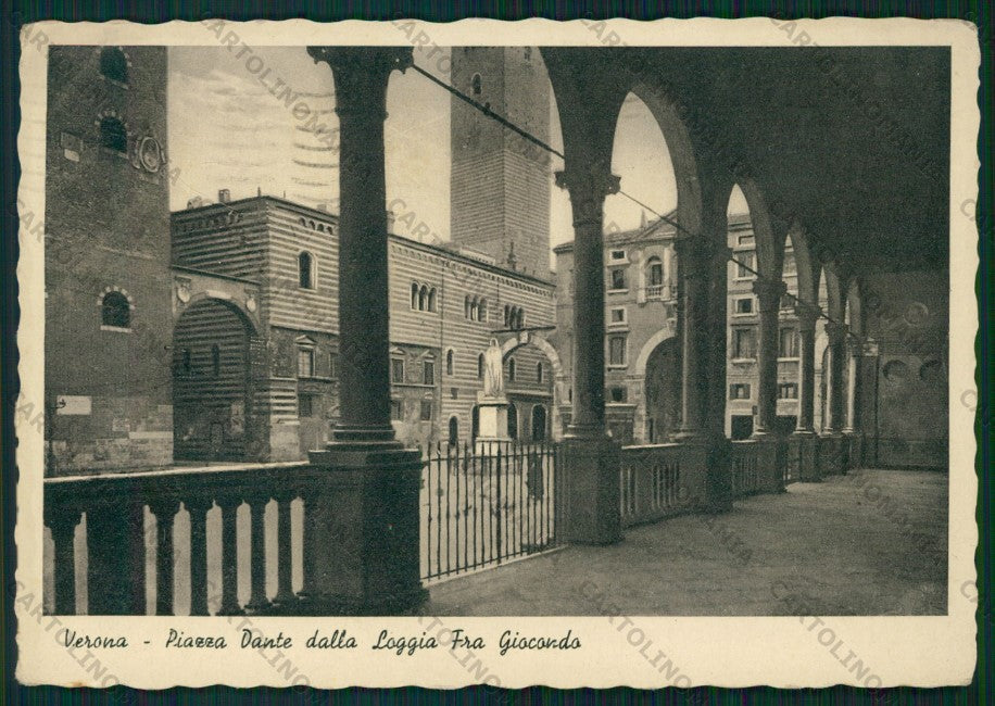 Verona Città Piazza Dante Loggia Fra Giocondo FG cartolina VK2487 – fronte