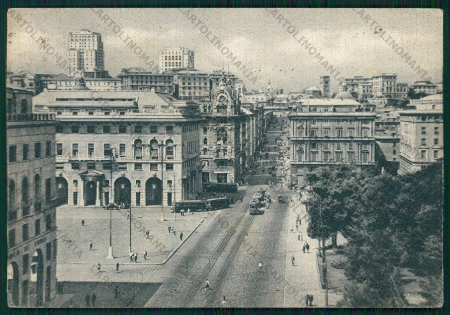 Genova Città Via Luigi Cadorna PIEGHINE FG cartolina VK2510 – fronte