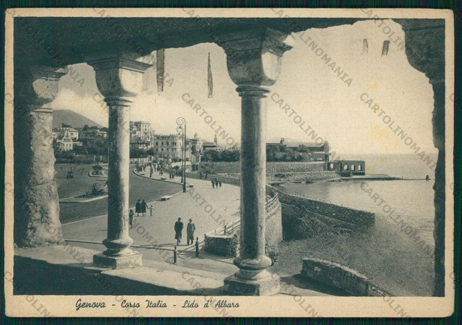 Genova Città Corso Italia Lido d'Albaro FG cartolina VK2511 – fronte