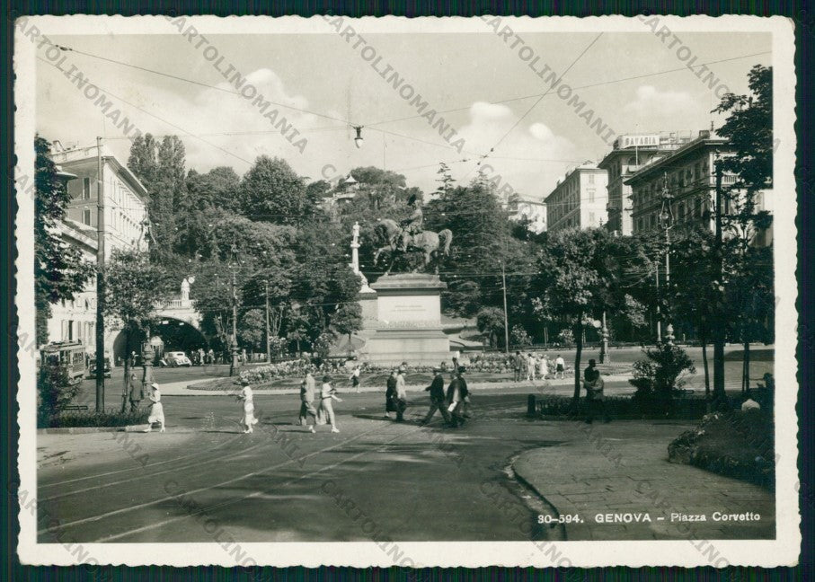 Genova Città Piazza Corvetto Foto FG cartolina VK2514 – fronte