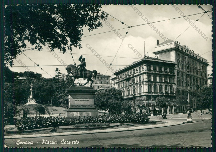 Genova Città Piazza Corvetto Foto FG cartolina VK2516 – fronte