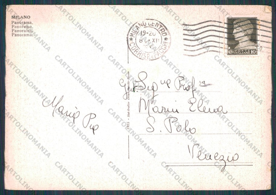 Milano Città PIEGHINE FG cartolina VK2548 – retro