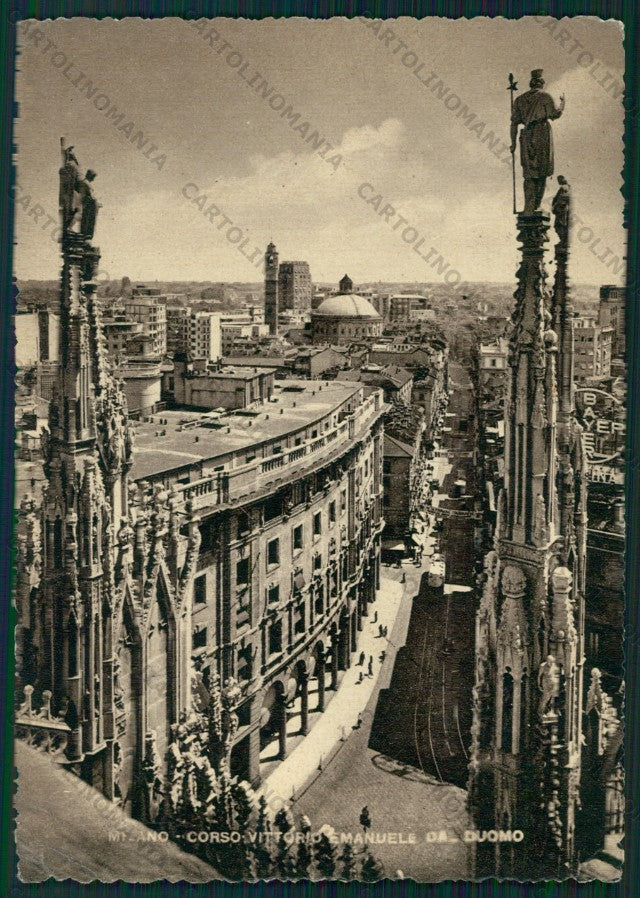Milano Città Corso Vittorio Emanuele PIEGHINE FG cartolina VK2550 – fronte