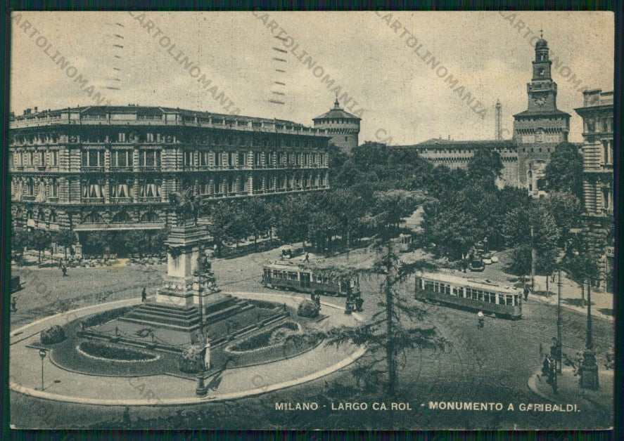 Milano Città Largo Cairoli Tram Garibaldi FG cartolina VK2553 – fronte