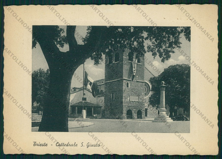 Trieste Città Cattedrale San Giusto PIEGHINE FG cartolina VK2599 – fronte