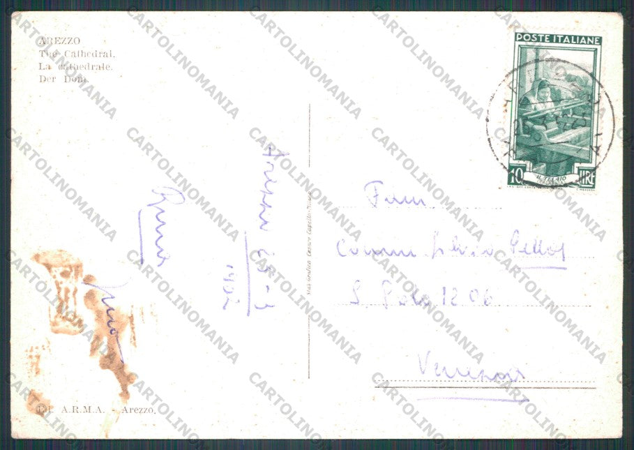 Arezzo Città Duomo PIEGHINA FG cartolina VK2623 – retro