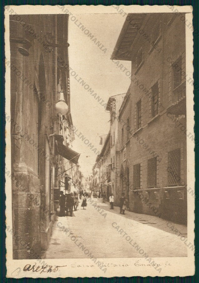 Arezzo Città Corso Vittorio Emanuele PIEGHE FG cartolina VK2626 – fronte