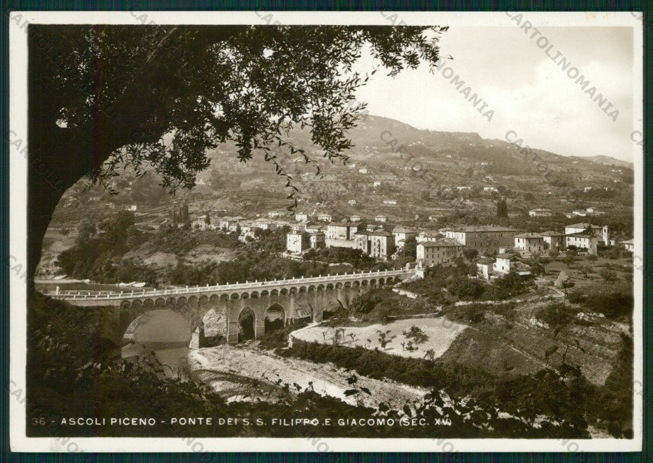 Ascoli Piceno Città Ponte dei Santi Filippo e Giacomo Foto FG cartolina VK2641 – fronte