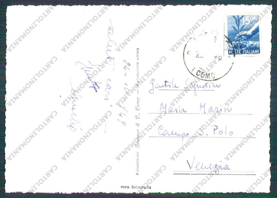 Como Argegno Lago di Como Foto FG cartolina VK2654 – retro