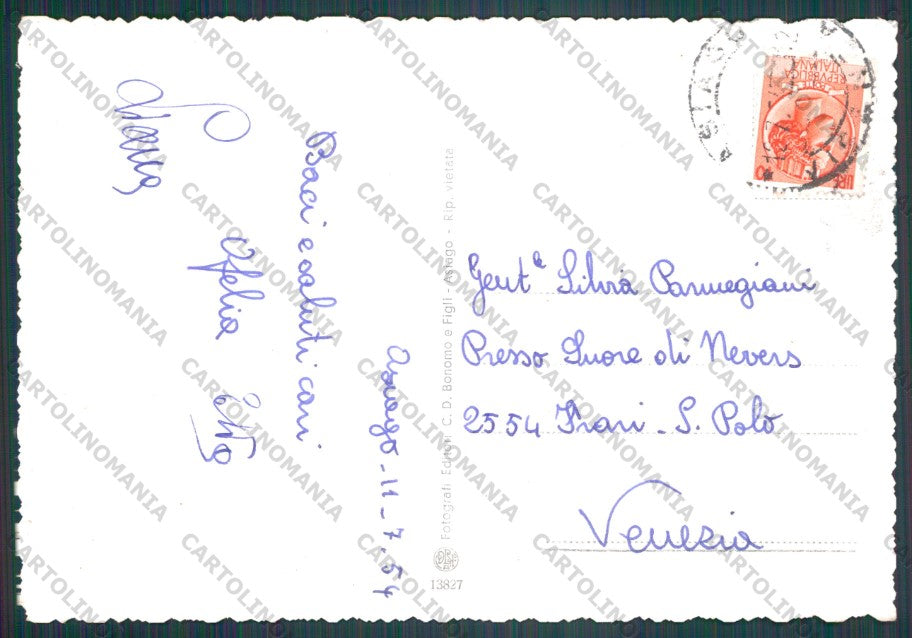 Vicenza Asiago Stazione FG cartolina VK2675 – retro