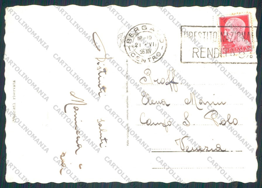 Bergamo Città Colle di San Vigilio ABRASA Foto FG cartolina VK2677 – retro