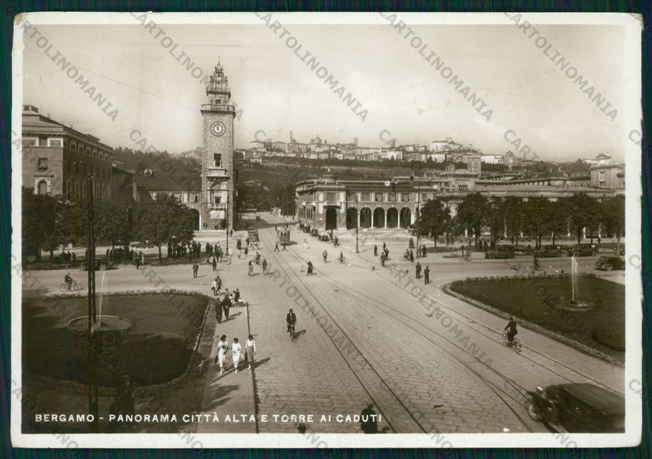 Bergamo Città Auto PIEGHINA Foto FG cartolina VK2678 – fronte