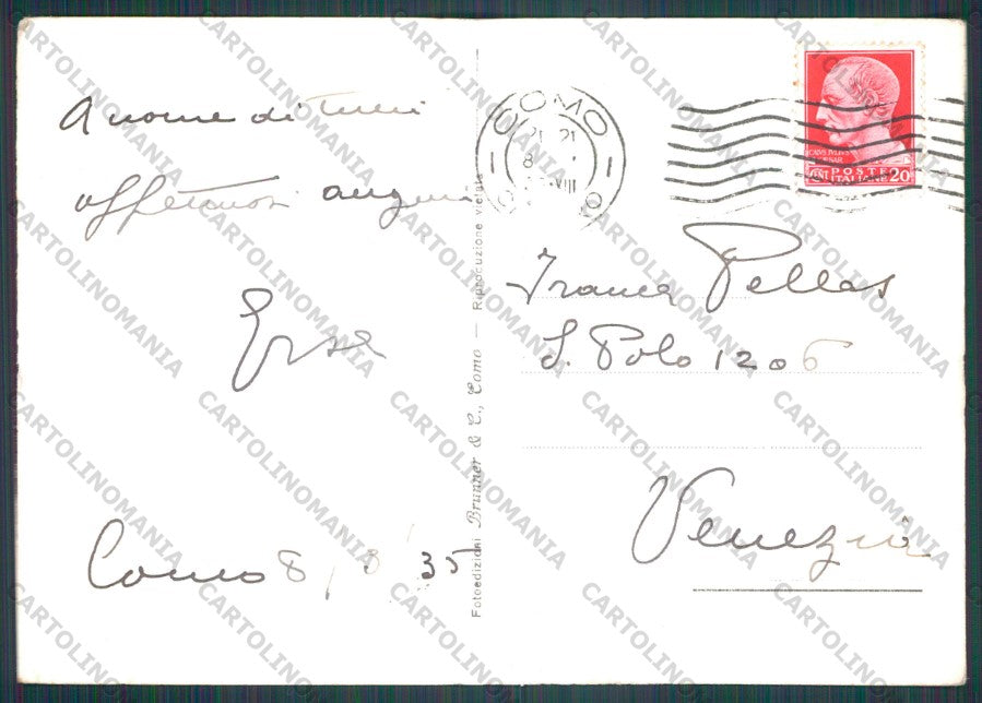 Como Bellagio Lago di Cadenabbia PIEGHINA Foto FG cartolina VK2682 – retro
