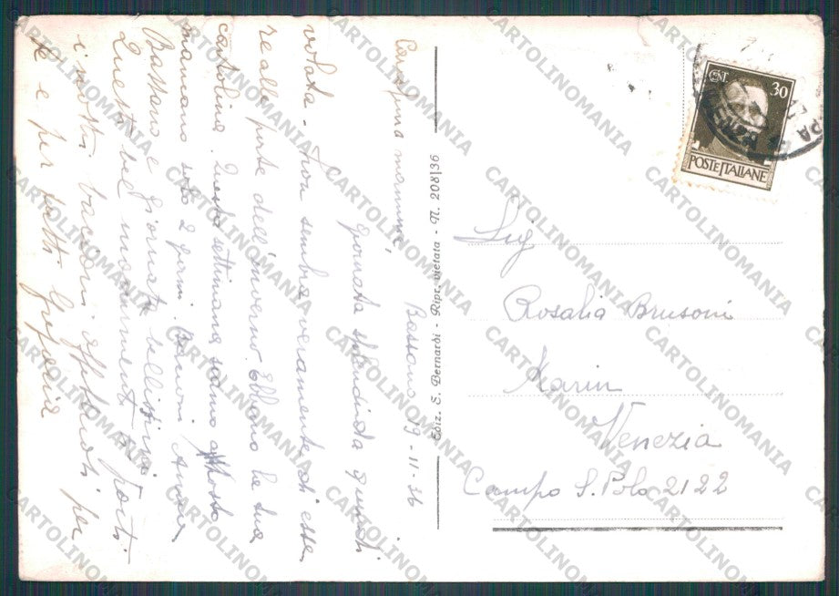 Vicenza Bassano del Grappa STRAPPINI Foto FG cartolina VK2692 – retro