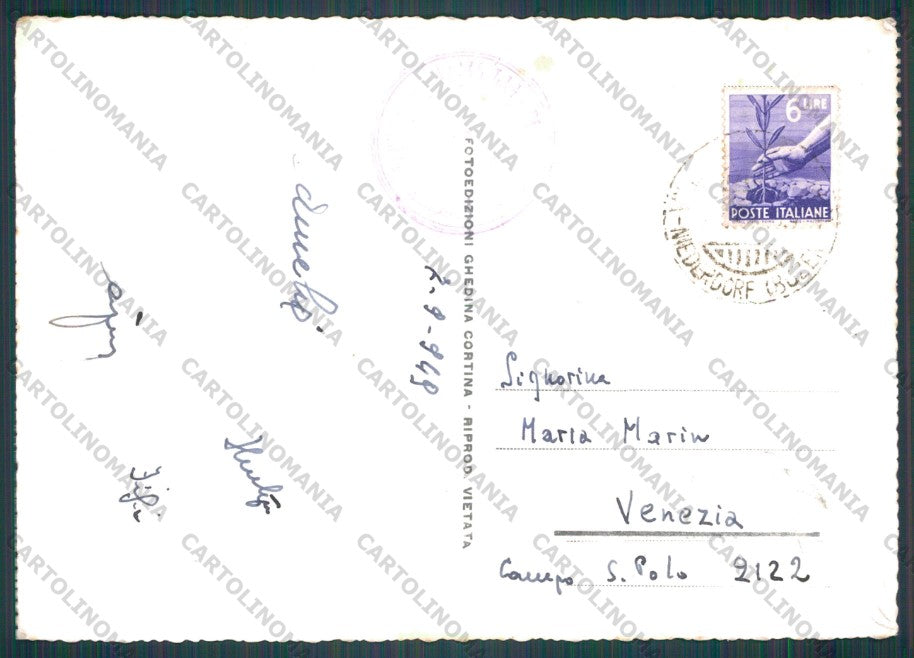Bolzano Braies Lago di PIEGHINA Foto FG cartolina VK2697 – retro