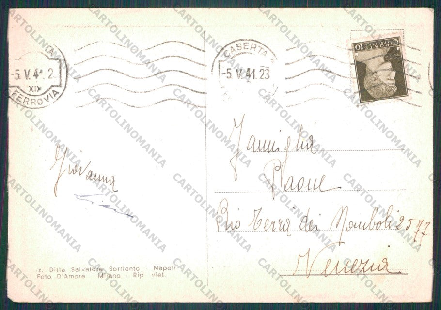 Caserta Città Via Roma PIEGHE FG cartolina VK2749 – retro