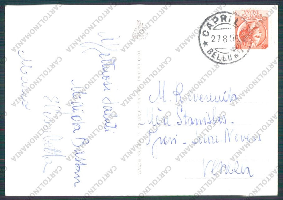 Belluno Caprile Foto FG cartolina VK2753 – retro