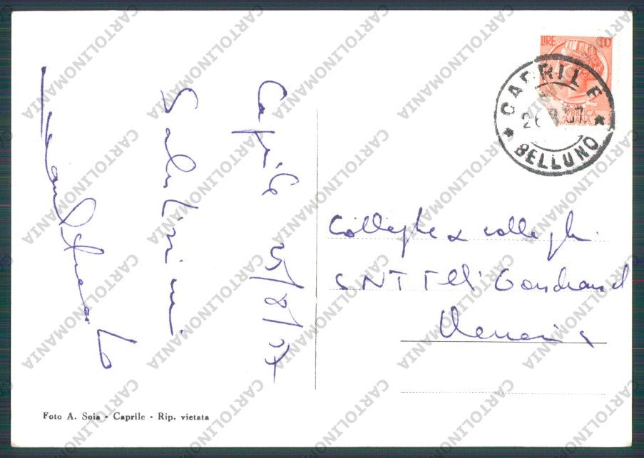 Belluno Caprile Foto FG cartolina VK2754 – retro