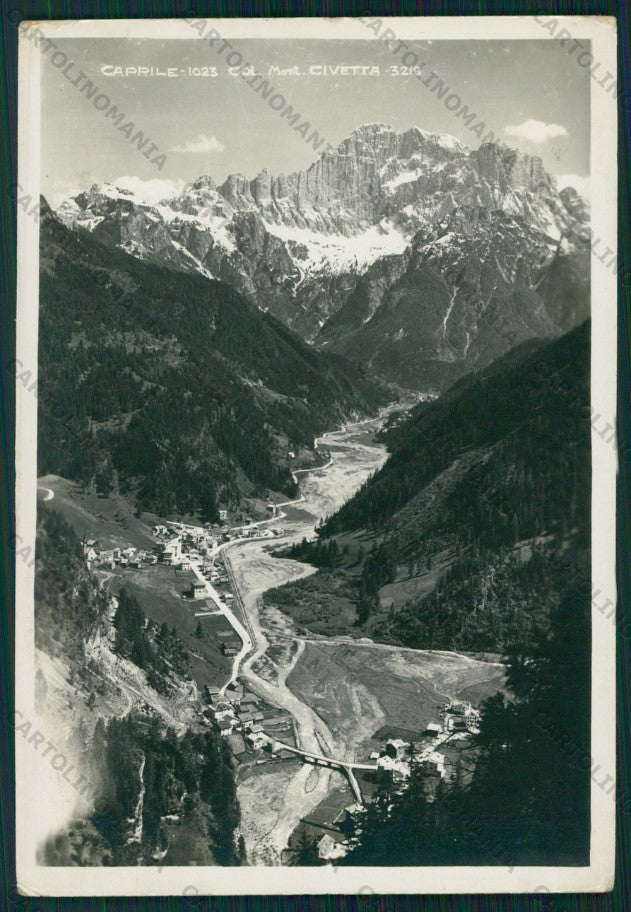 Belluno Caprile Monte Civetta PIEGHINE Foto FG cartolina VK2755 – fronte