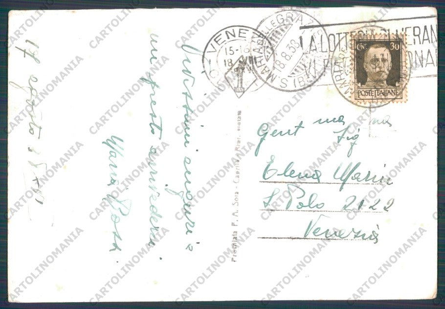 Belluno Caprile Monte Civetta PIEGHINE Foto FG cartolina VK2755 – retro