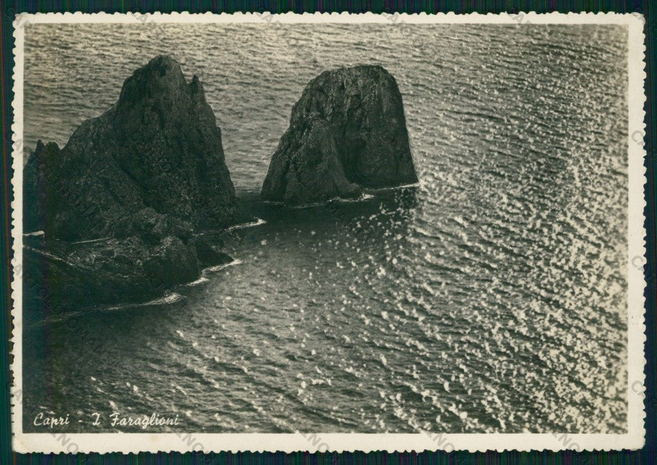 Napoli Capri Faraglioni PIEGHINE Foto FG cartolina VK2764 – fronte