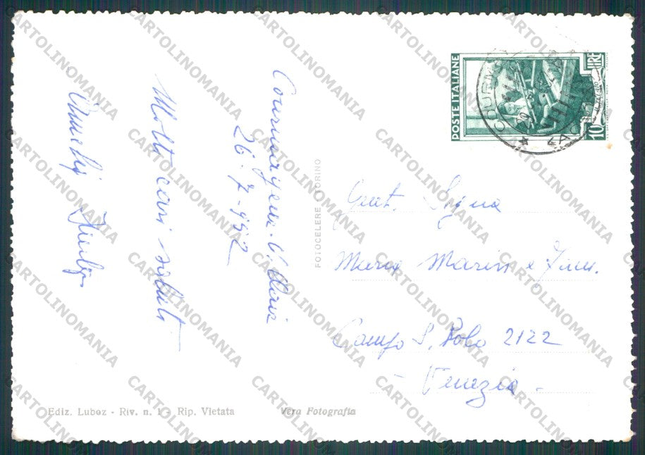 Aosta Courmayeur Catena Monte Bianco Foto FG cartolina VK2766 – retro