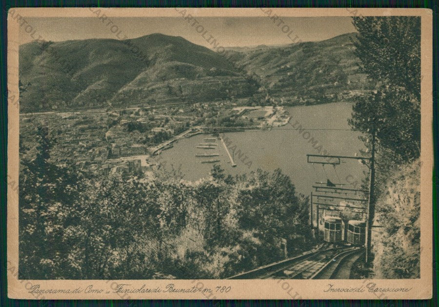 Como Città Lago di Funicolare Brunate PIEGHINE FG cartolina VK2771 – fronte