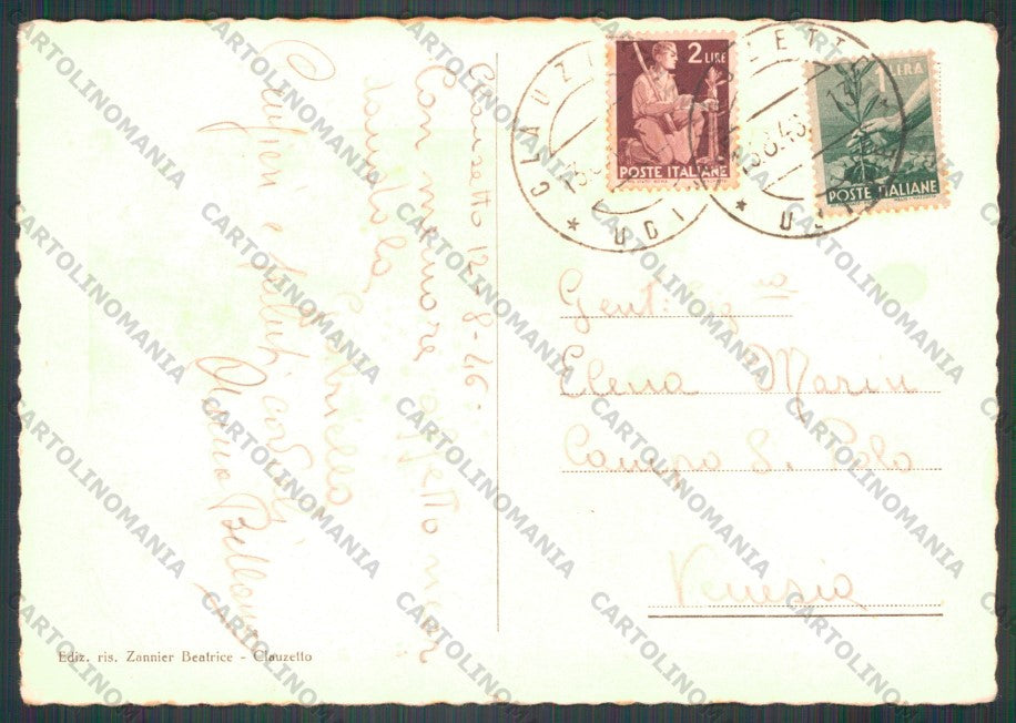 Pordenone Clauzetto FG cartolina VK2792 – retro