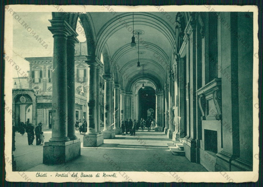 Chieti Città Banco di Napoli STRAPPINO PIEGHE FG cartolina VK2799 – fronte