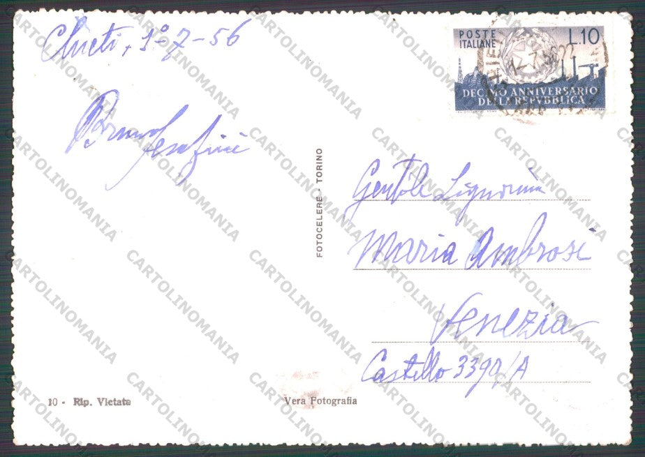 Chieti Città Costumi PIEGA Foto FG cartolina VK2801 – retro
