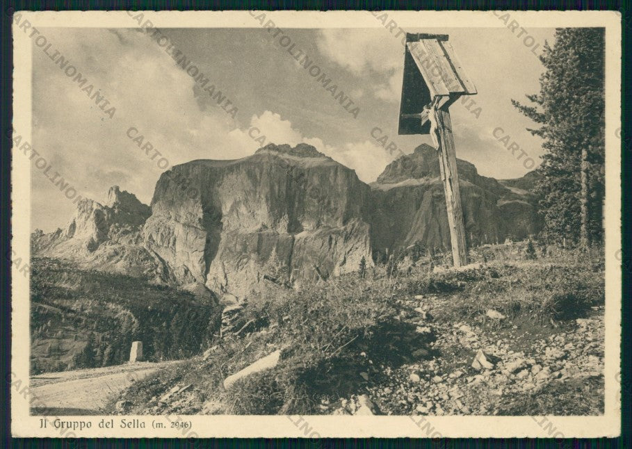 Trento Campitello di Fassa Gruppo Sella PIEGHINA FG cartolina VK2803 – fronte
