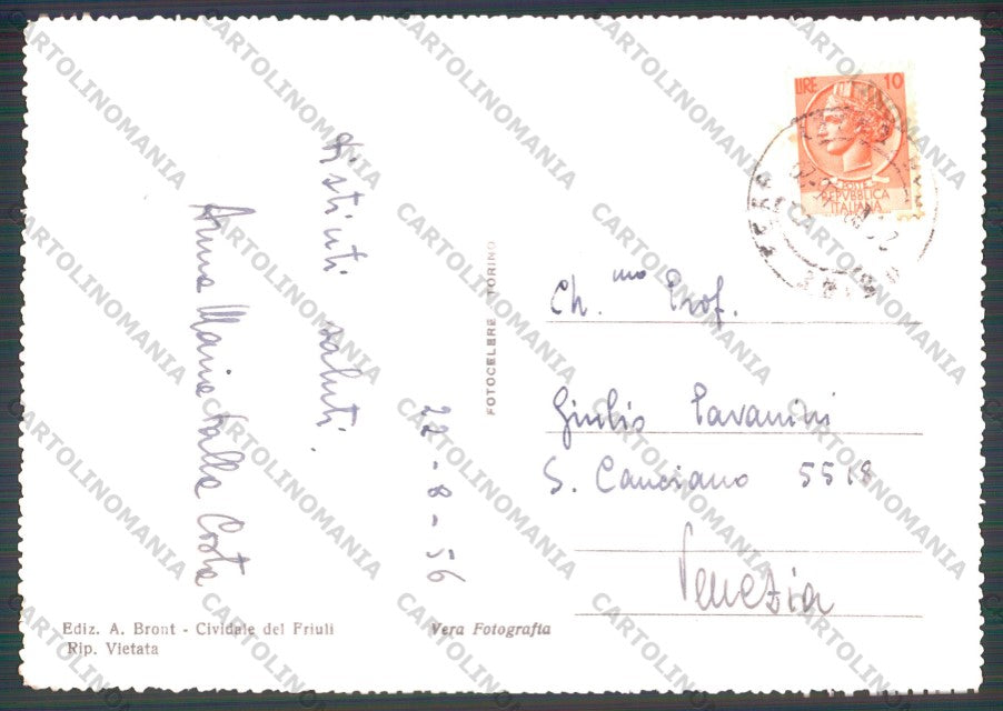 Udine Cividale del Friuli Foto FG cartolina VK2805 – retro