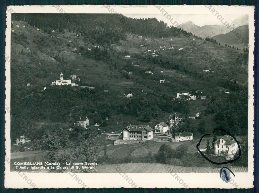 Udine Comeglians Scuole Asilo Foto FG cartolina VK2828 – fronte