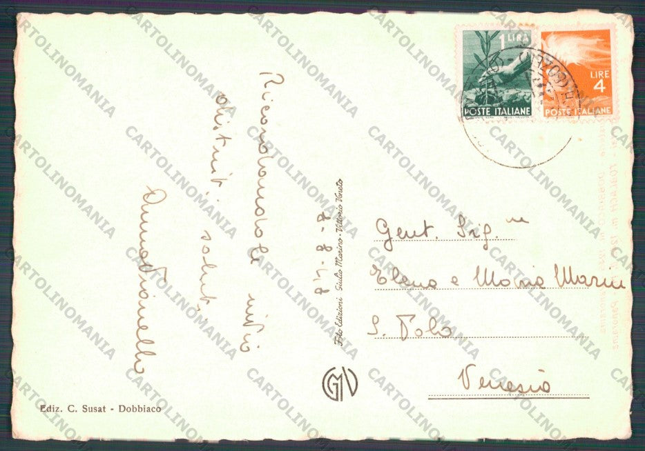 Bolzano Dobbiaco PIEGHINE FG cartolina VK2832 – retro