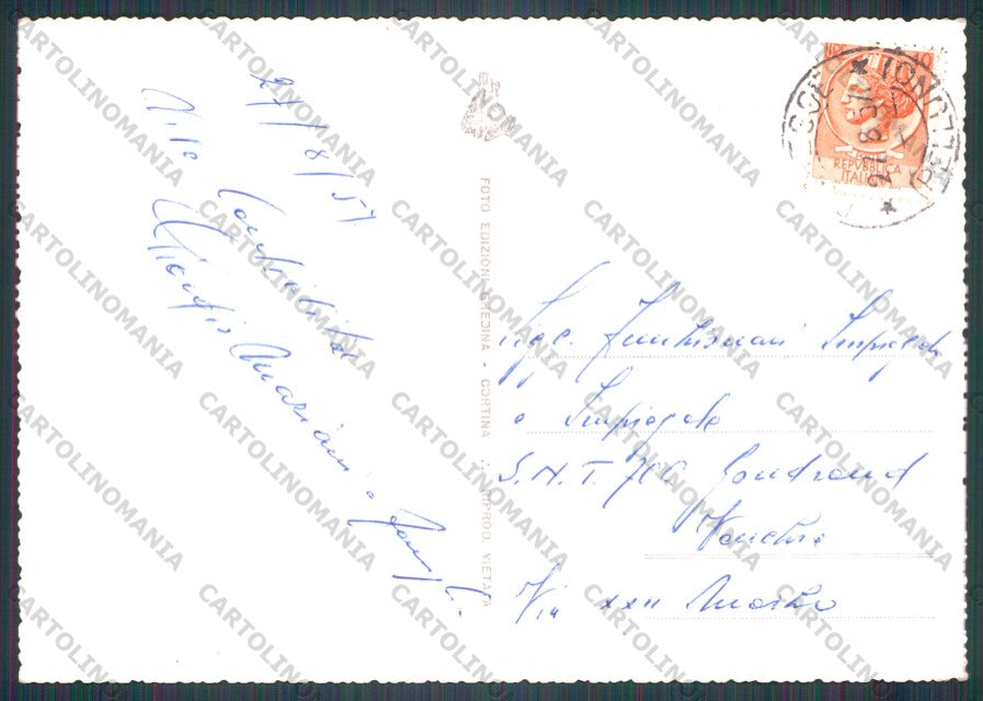 Belluno Domegge di Cadore Montanel Foto FG cartolina VK2836 – retro