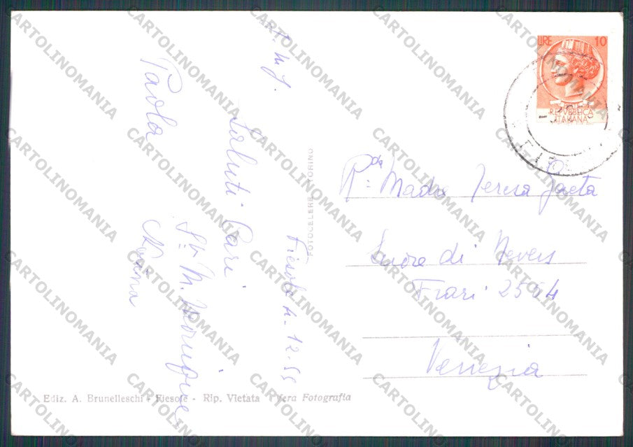 Firenze Fiesole Convento San Francesco Frati Foto FG cartolina VK2860 – retro