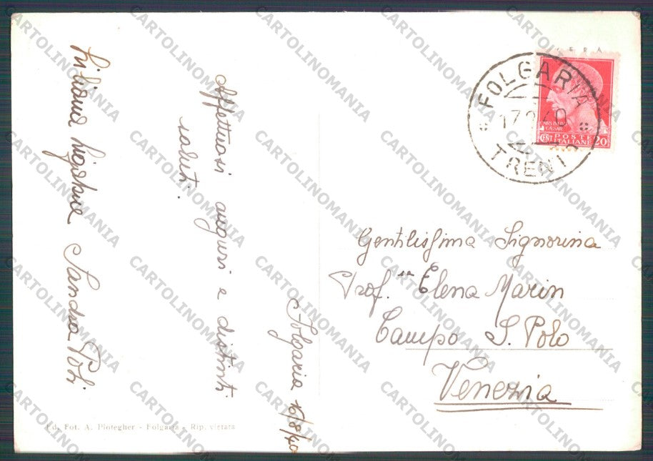 Trento Folgaria Foto FG cartolina VK2863 – retro