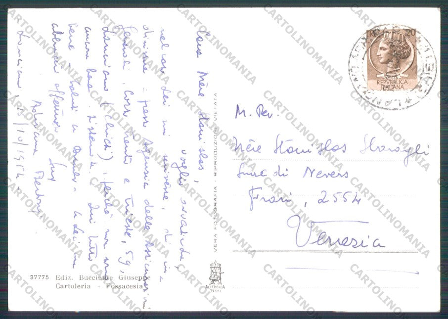 Chieti Fossacesia San Giovanni in Venere Foto FG cartolina VK2880 – retro