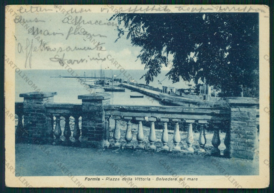 Latina Formia Piazza della Vittoria PIEGHE FG cartolina VK2886 – fronte