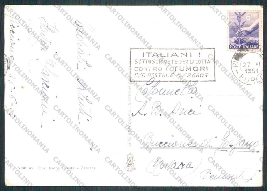 Pesaro Gradara Castello di ABRASA Foto FG cartolina VK2901 – retro