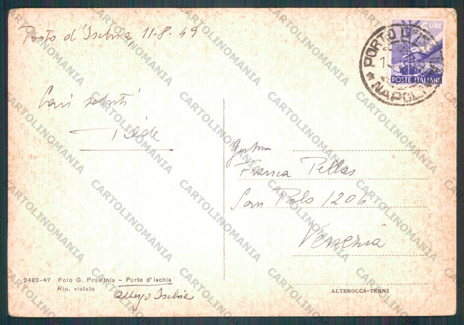 Napoli Ischia PIEGHINA FG cartolina VK2910 – retro