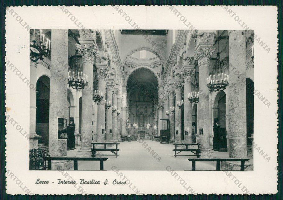 Lecce Città Basilica Santa Croce PIEGHE Foto FG cartolina VK2925 – fronte