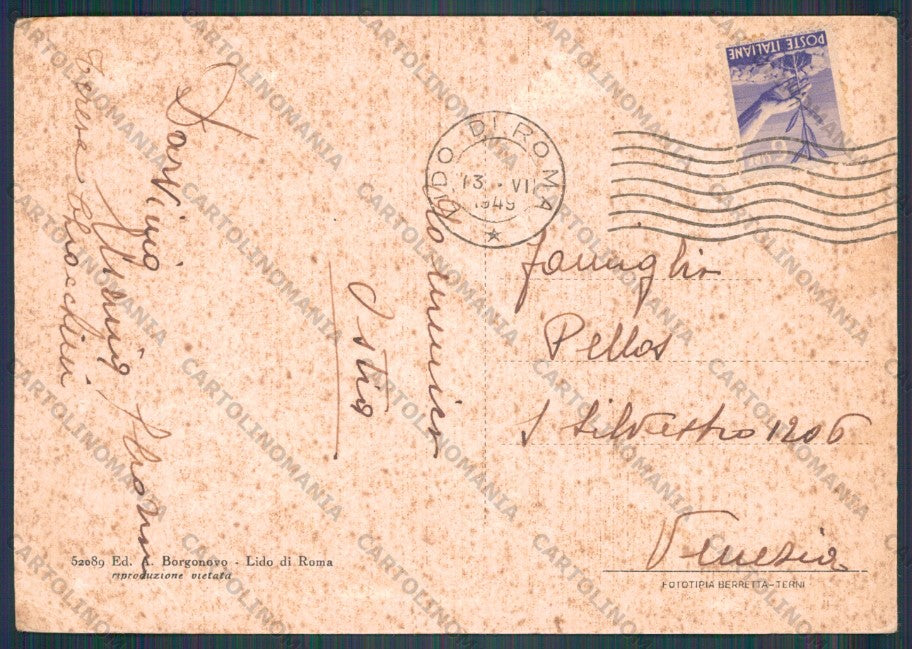 Roma Città Lido di ABRASA PIEGHE FG cartolina VK2931 – retro
