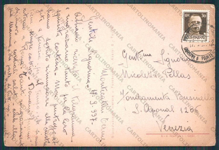 Pistoia Montecatini Terme Stabilimento Tettuccio PIEGHINE FG cartolina VK2936 – retro