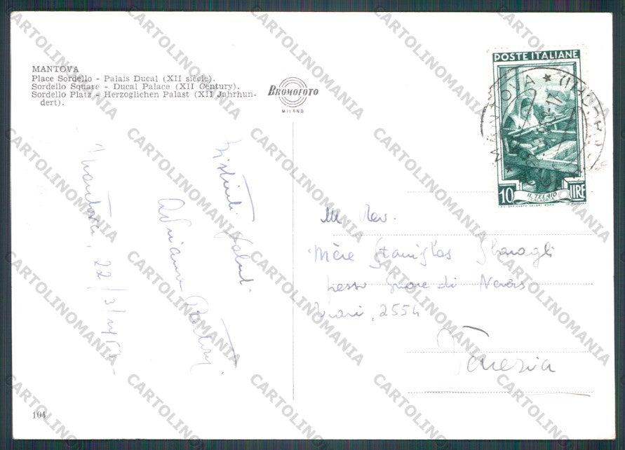 Mantova Città Palazzo Ducale Foto FG cartolina VK2938 – retro